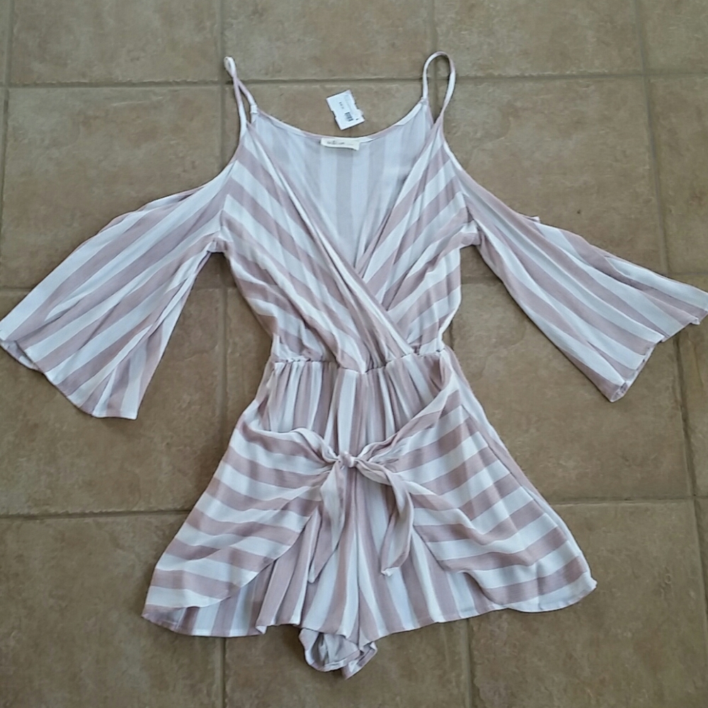 Tie front rompers size small